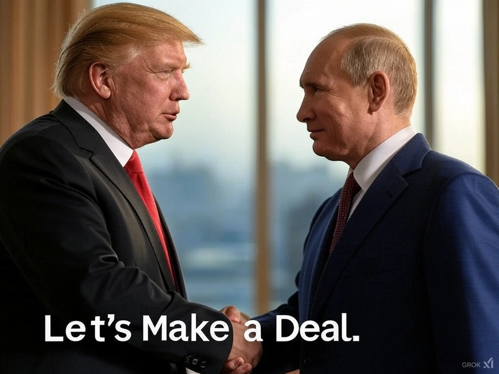 Trump shakes hands with Putin