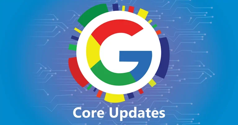 Thumbnail of Big G of Google in Multicolor below it core update is written