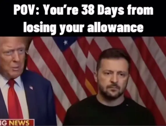 losing allowance meme Zelensky